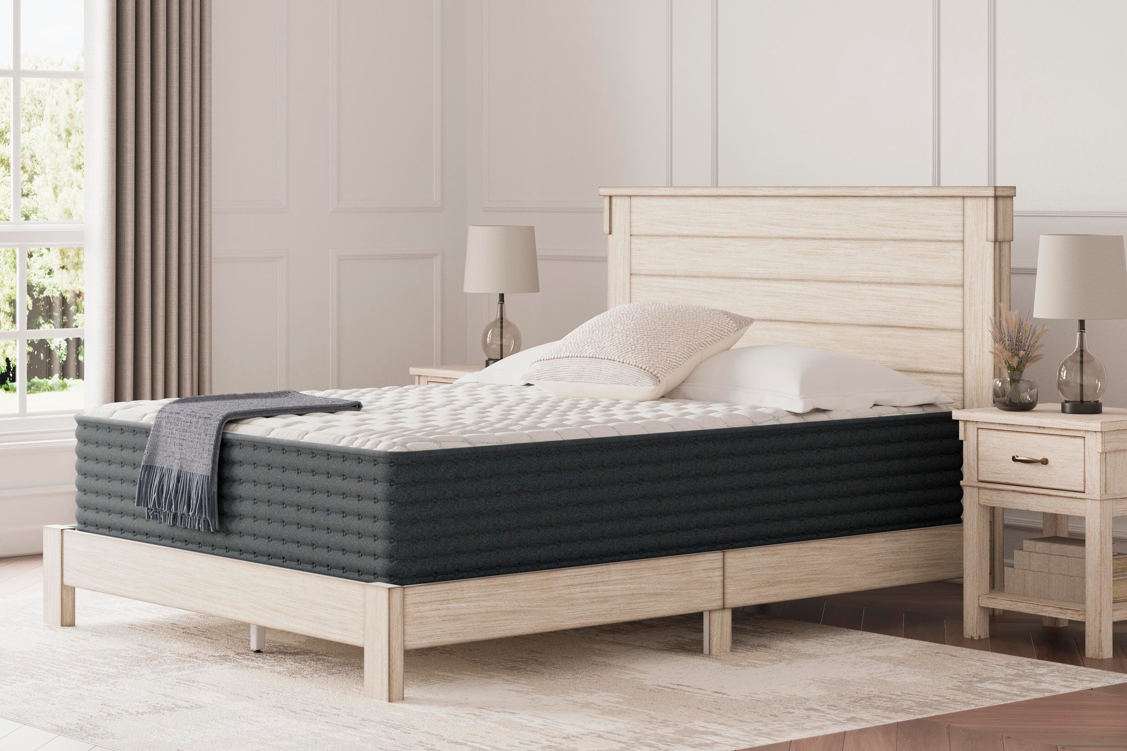 Hybrid 1300 Queen Mattress — White & Black/Gray — view 4