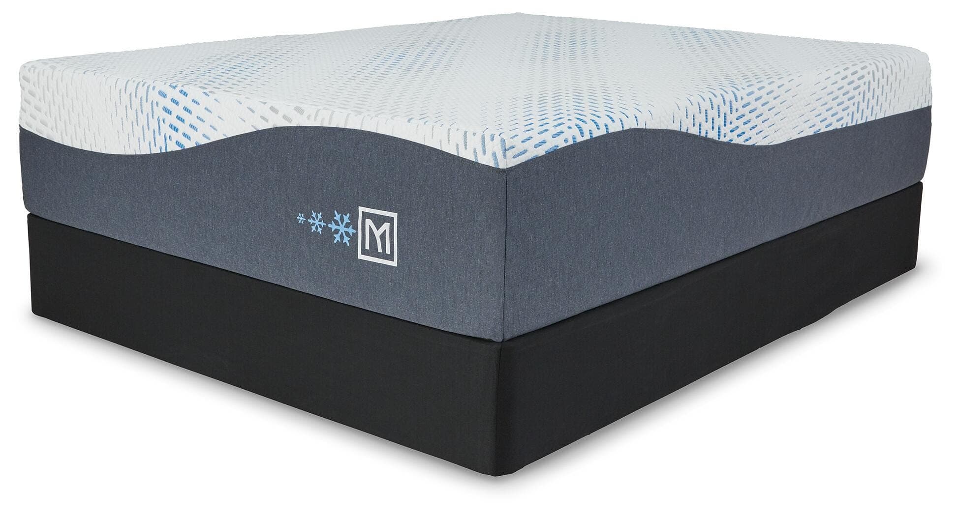 Millennium Luxury Plush Gel Latex Hybrid Queen Mattress — White, Black/Gray & Blue — view 5