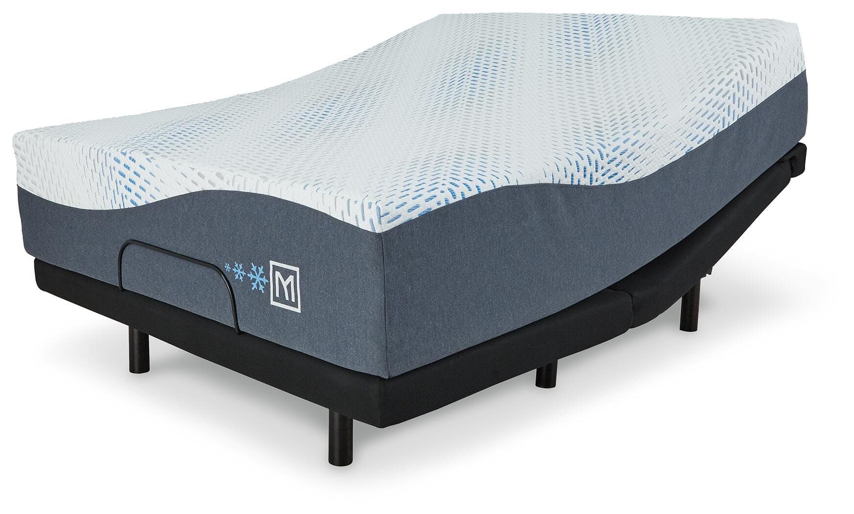 Millennium Luxury Plush Gel Latex Hybrid Queen Mattress — White, Black/Gray & Blue — view 4