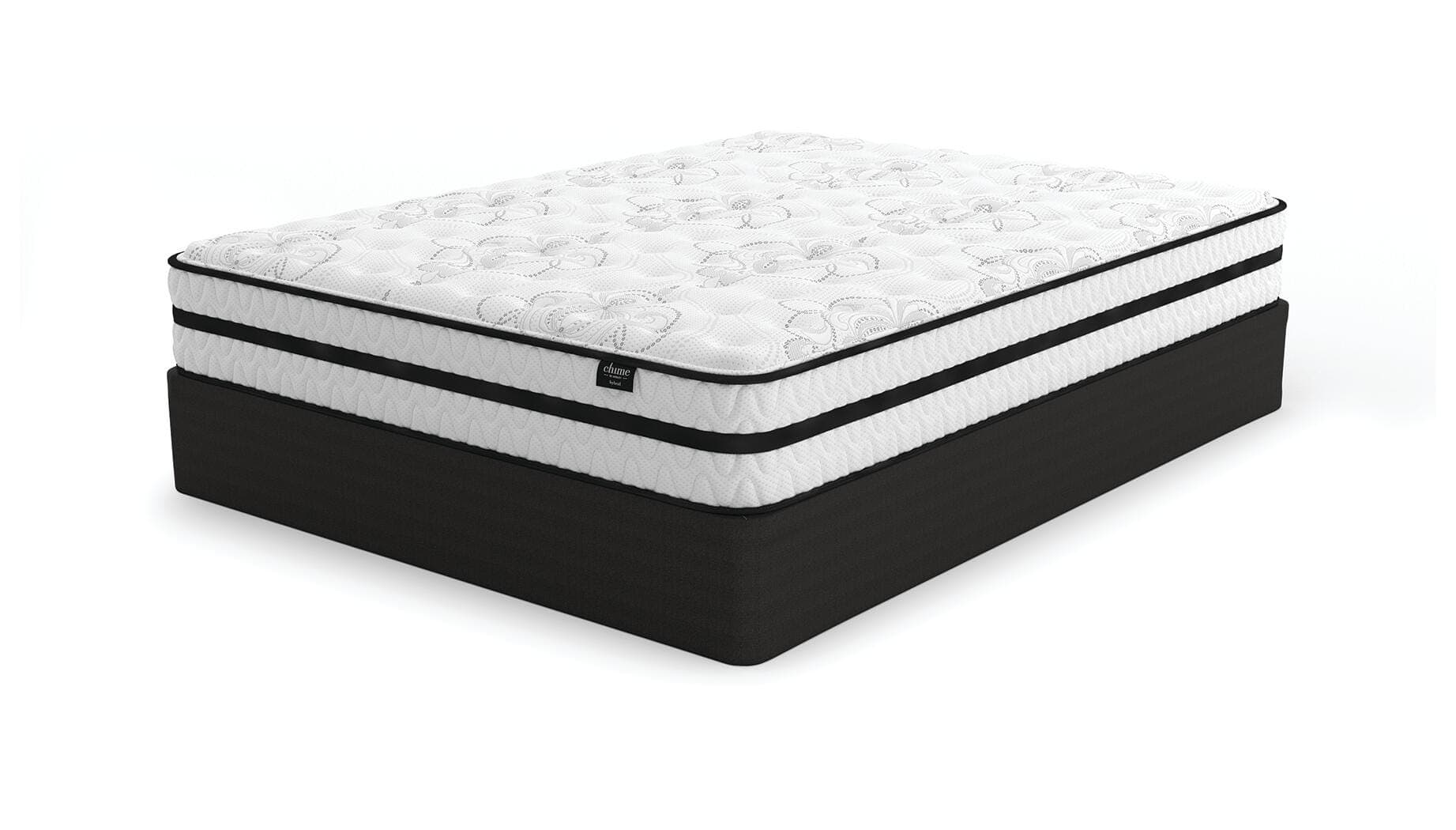 Chime 10 Inch Hybrid King Mattress in a Box — White & Black/Gray — view 2