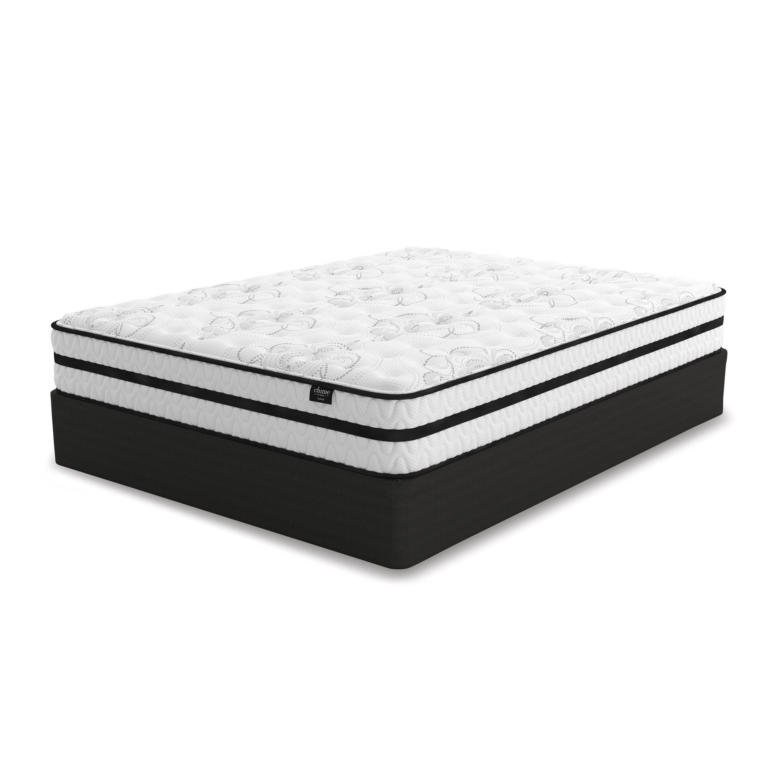 Chime 10 Inch Hybrid King Mattress in a Box — White & Black/Gray — view 6