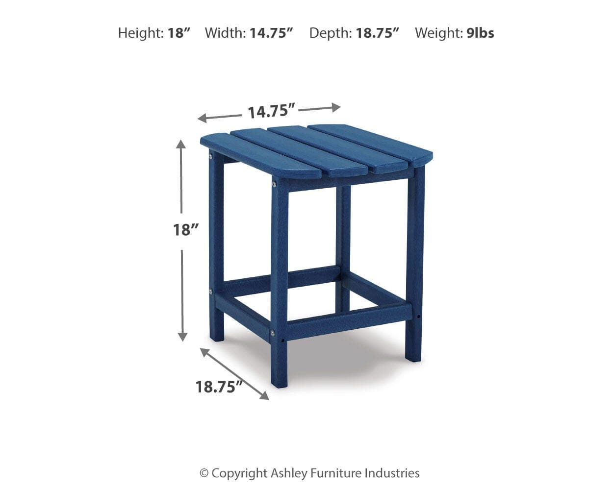 Sundown Treasure End Table — Blue — view 6