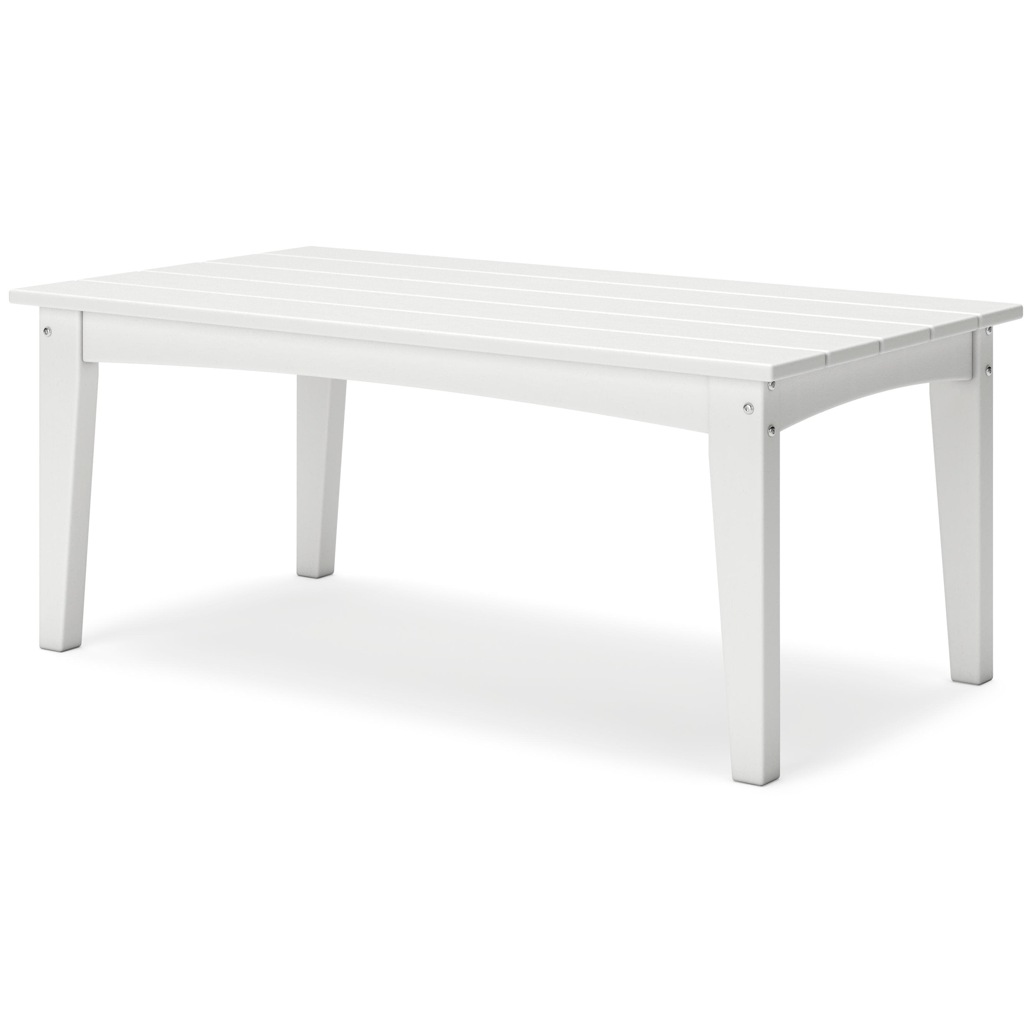 Hyland Wave Outdoor Coffee Table — White — view 3