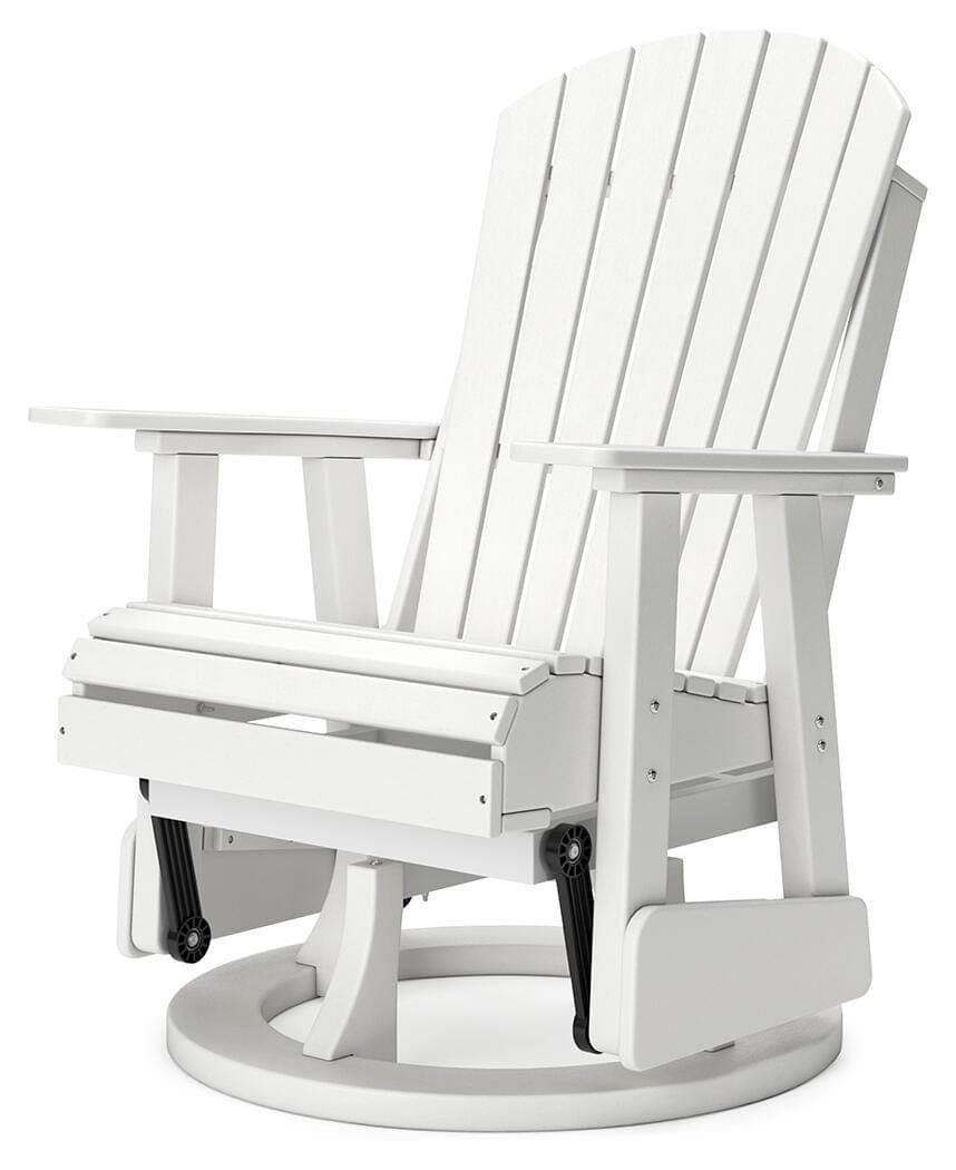 Hyland Wave Outdoor Swivel Glider Chair — White — view 3