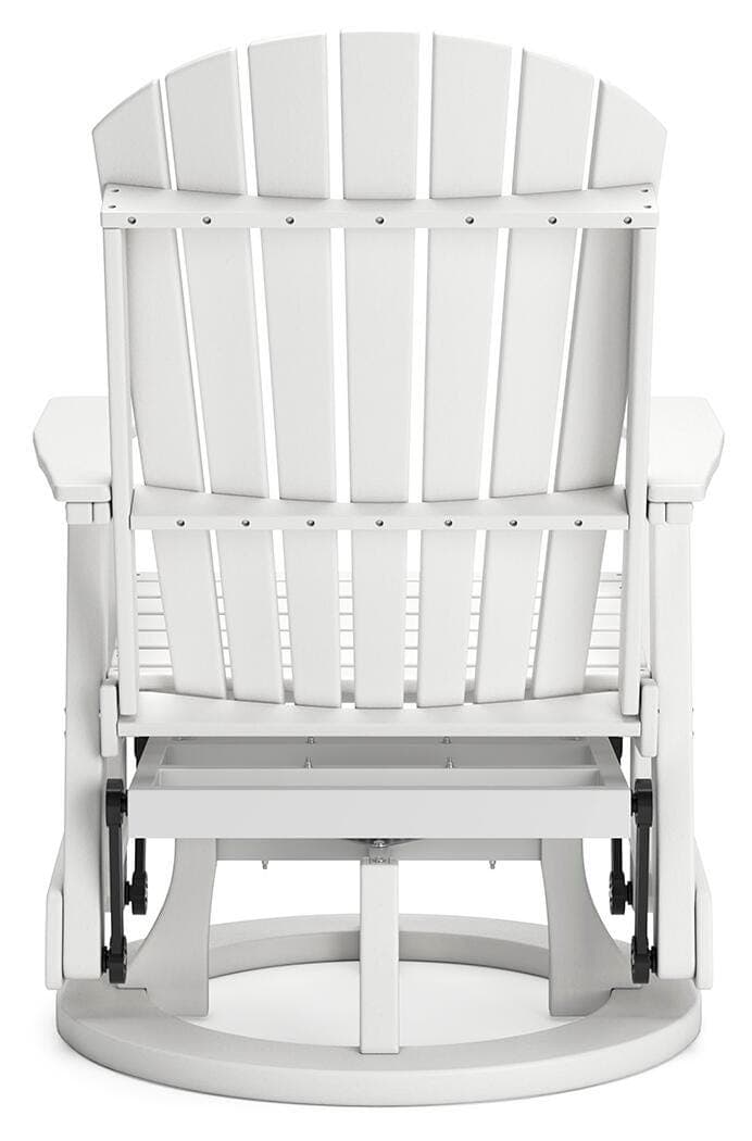 Hyland Wave Outdoor Swivel Glider Chair — White — view 4