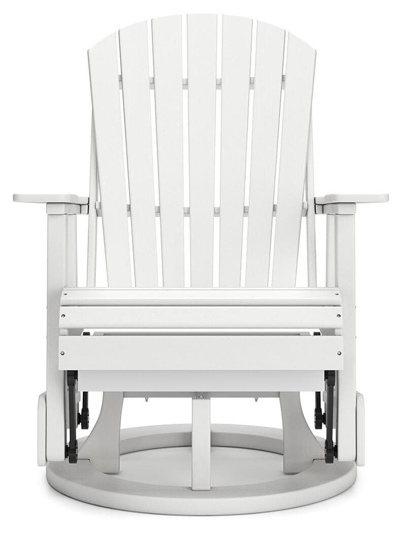 Hyland Wave Outdoor Swivel Glider Chair — White — view 5