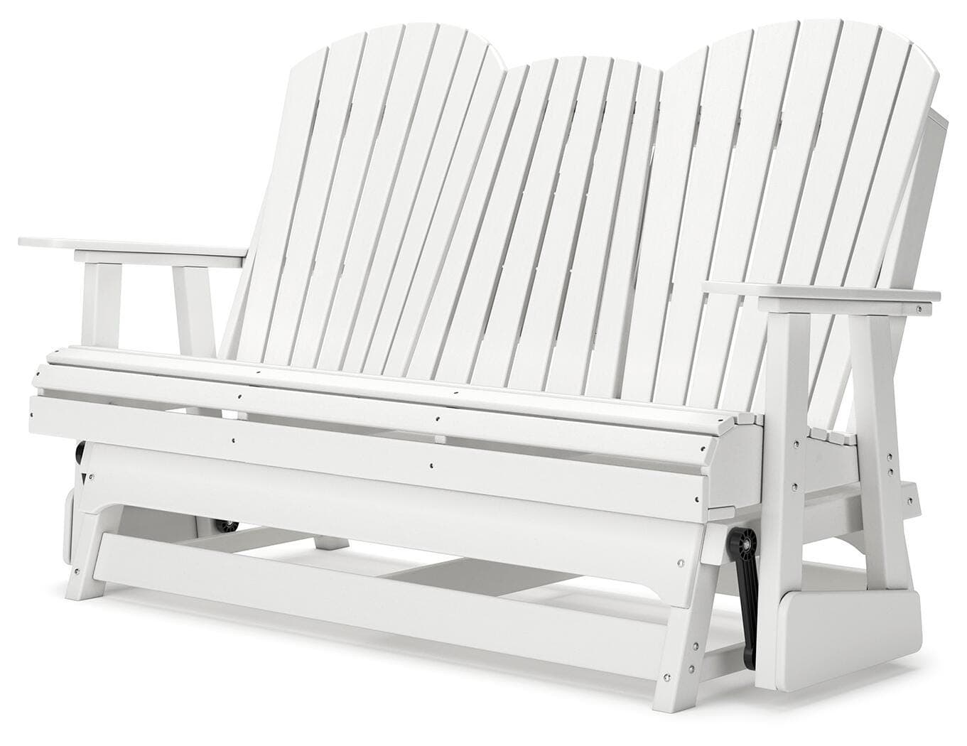 Hyland Wave Outdoor Glider Loveseat — White — view 5