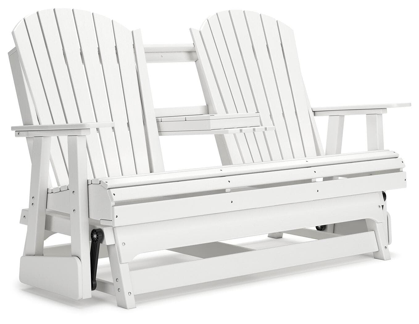 Hyland Wave Outdoor Glider Loveseat — White — view 3