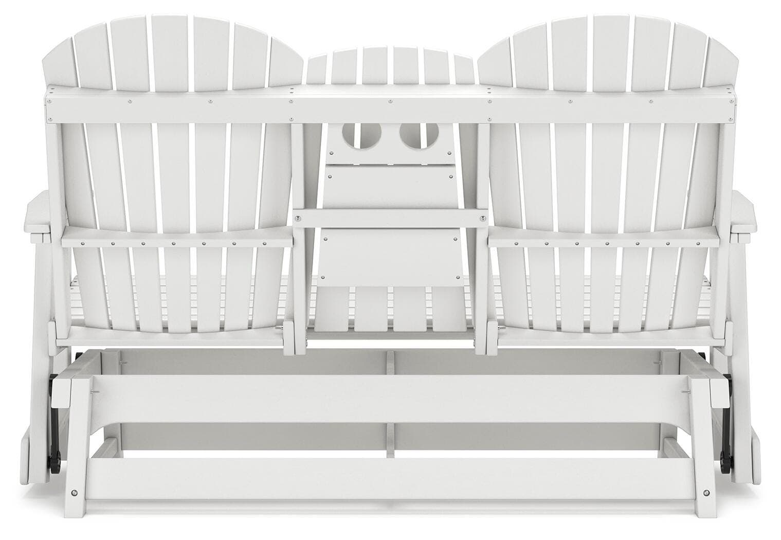Hyland Wave Outdoor Glider Loveseat — White — view 6