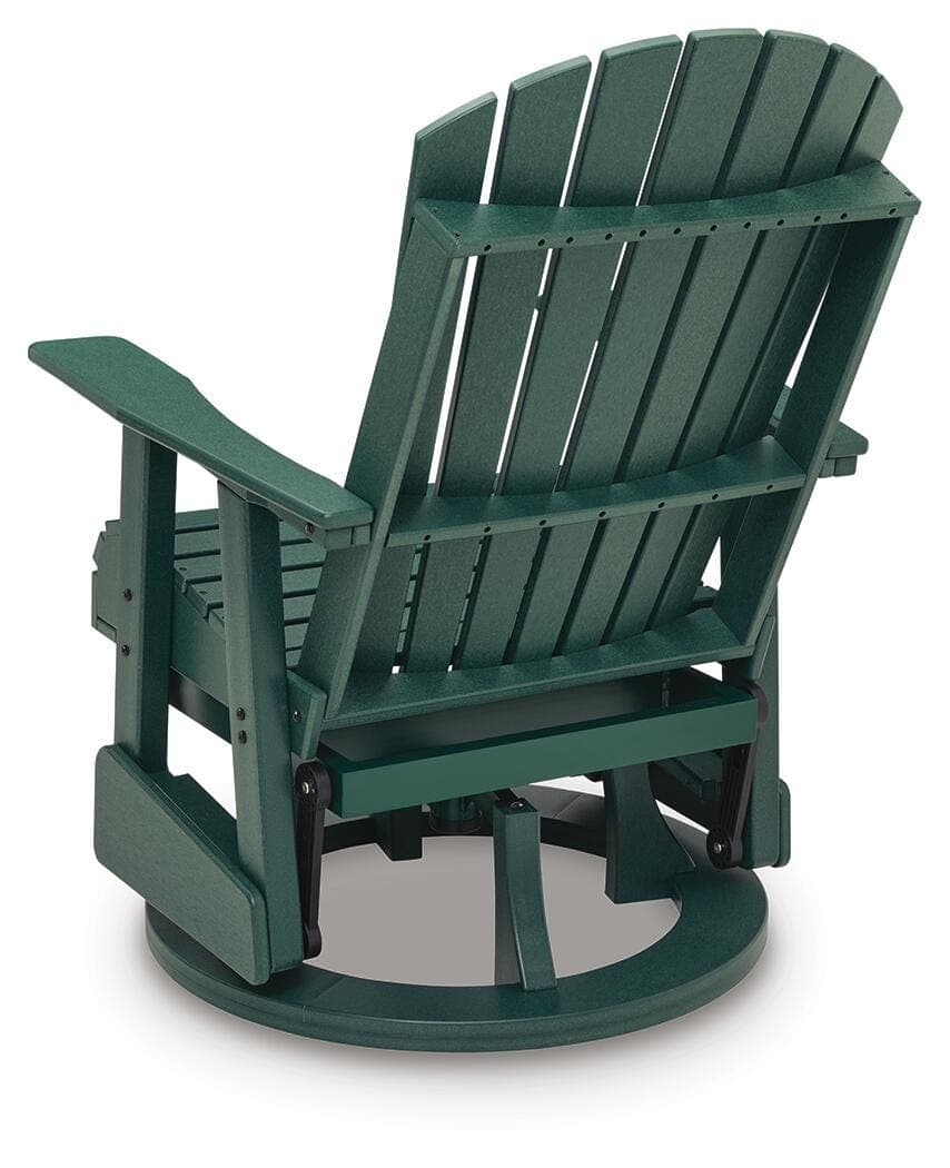 Hyland Wave Outdoor Swivel Glider Chair — Green — view 6