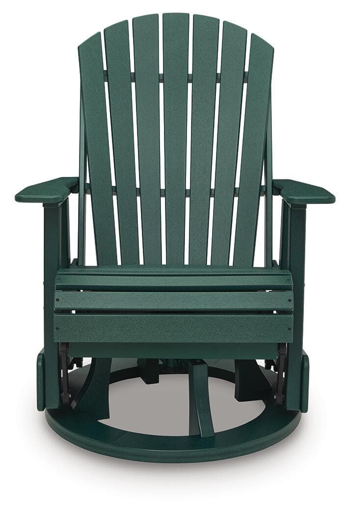 Hyland Wave Outdoor Swivel Glider Chair — Green — view 4