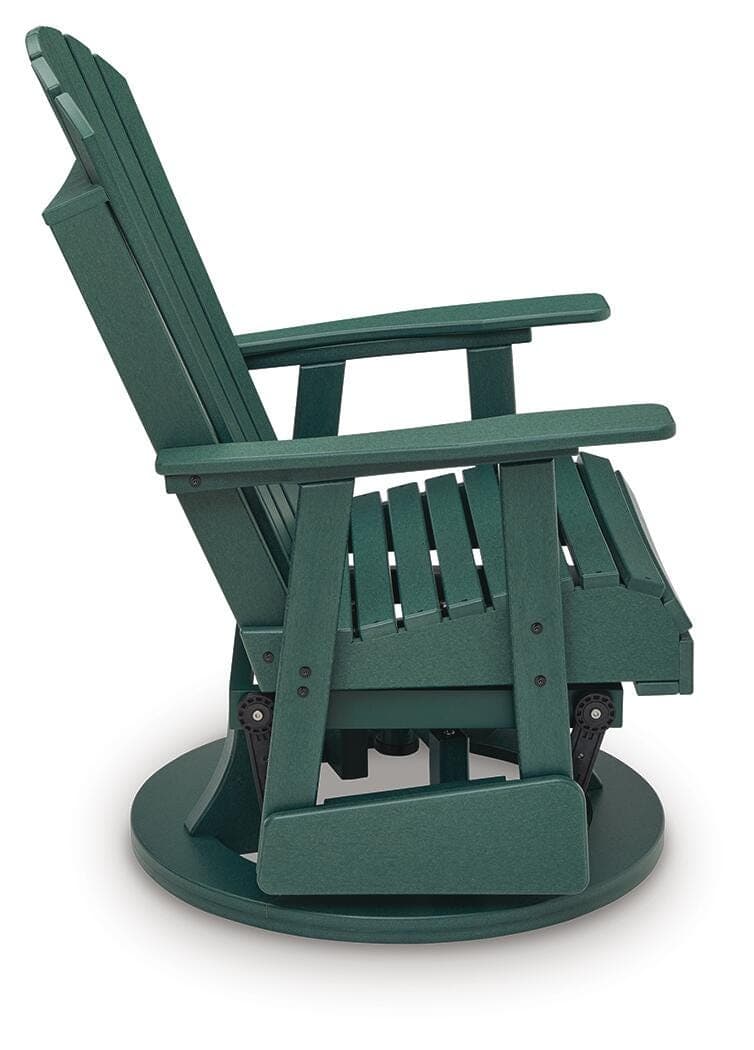 Hyland Wave Outdoor Swivel Glider Chair — Green — view 5