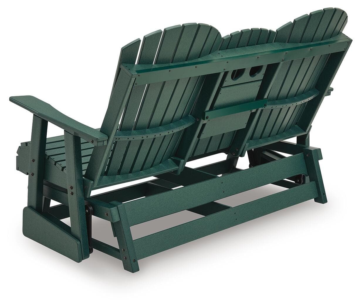 Hyland Wave Outdoor Loveseat Glider — Green — view 6