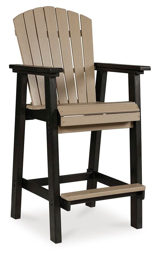 Fairen Trail Barstool (Set of 2) — Black/Gray & Brown/Beige — view 3