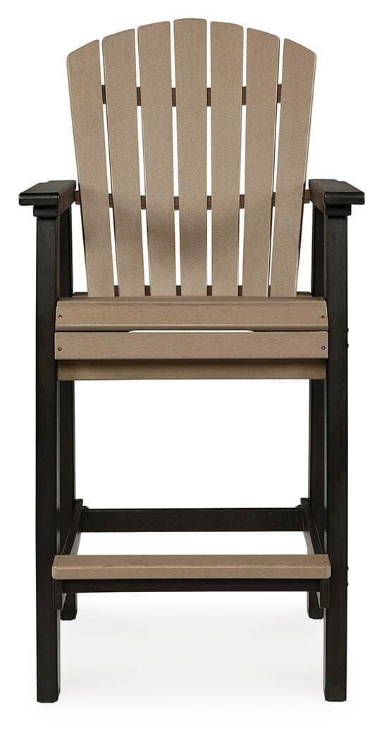 Fairen Trail Barstool (Set of 2) — Black/Gray & Brown/Beige — view 5