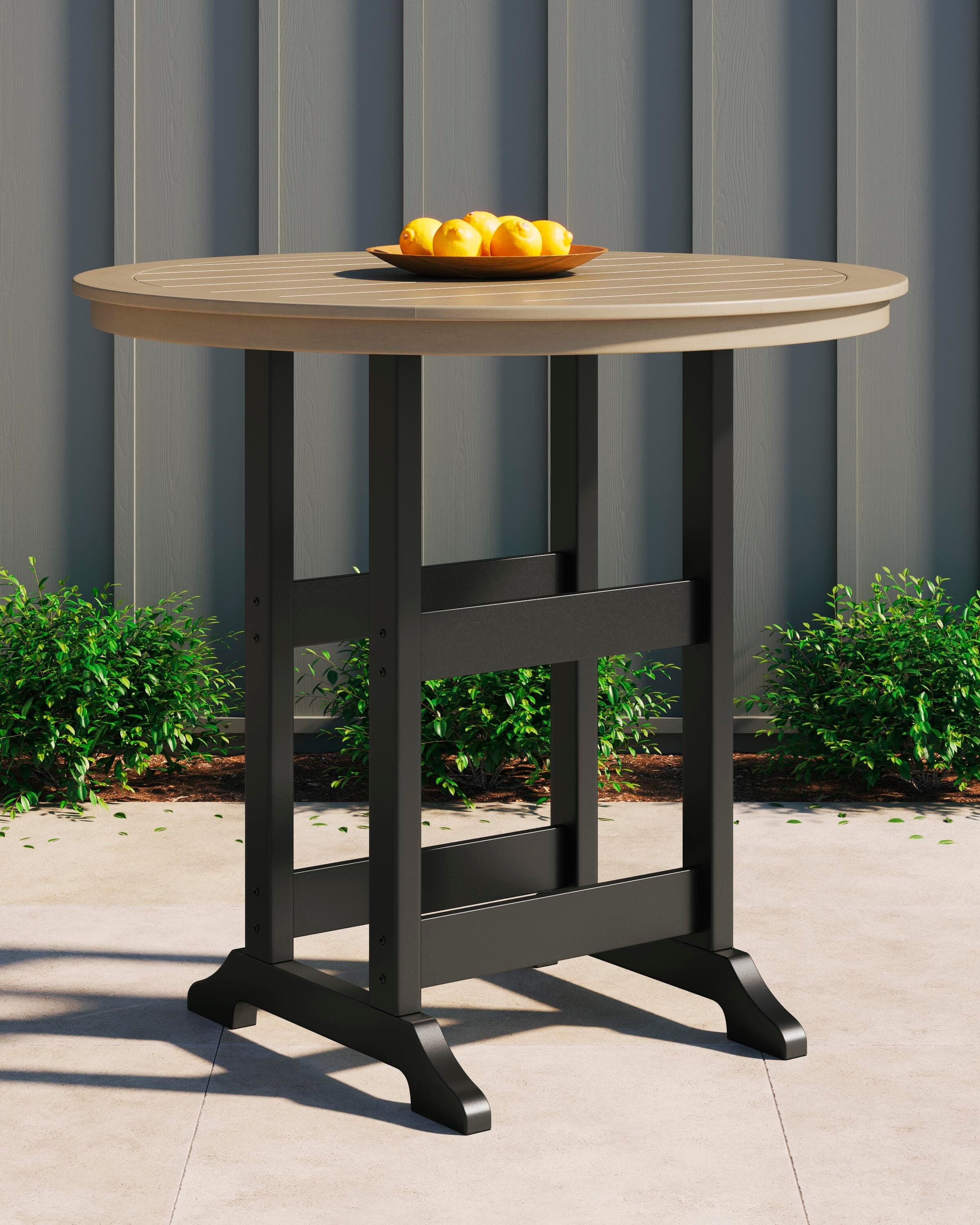 Fairen Trail Bar Table — Black/Gray & Brown/Beige — view 2