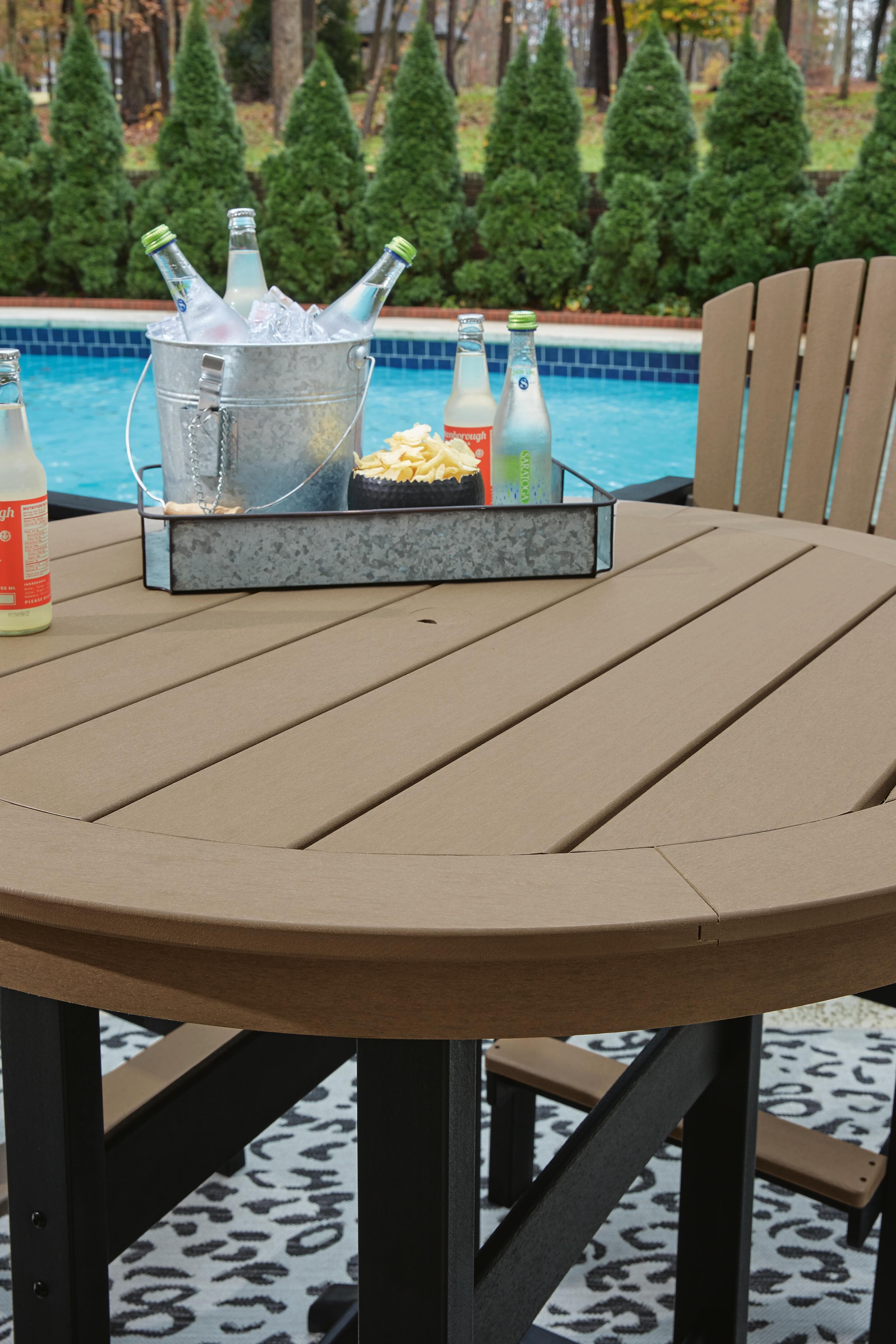 Fairen Trail Bar Table — Black/Gray & Brown/Beige — view 6