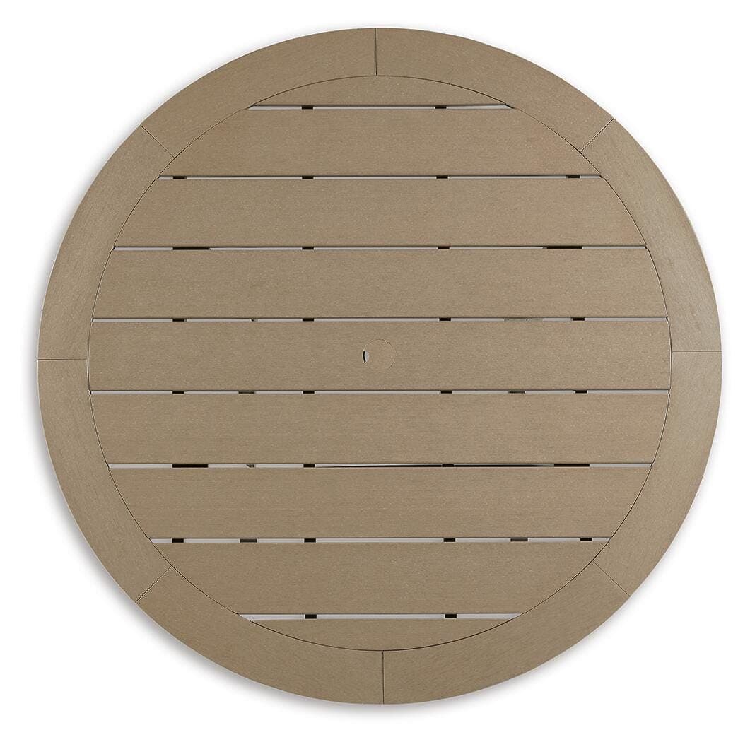 Fairen Trail Bar Table — Black/Gray & Brown/Beige — view 5