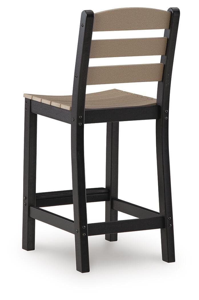 Moondance Outdoor Counter Table and 2 Barstools — Black/Beige — view 6