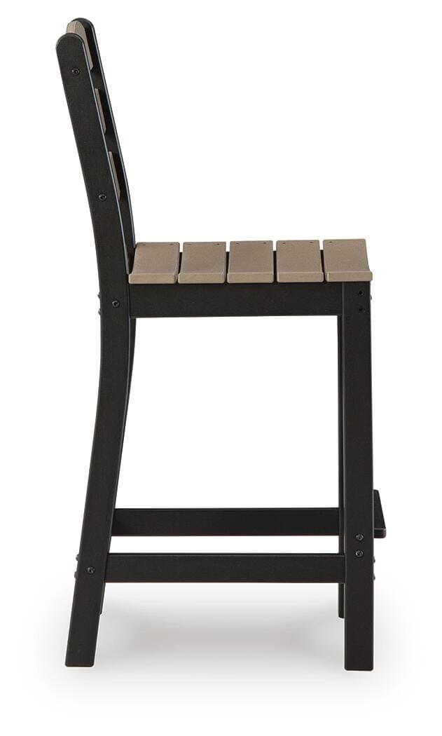 Moondance Outdoor Counter Table and 2 Barstools — Black/Beige — view 5