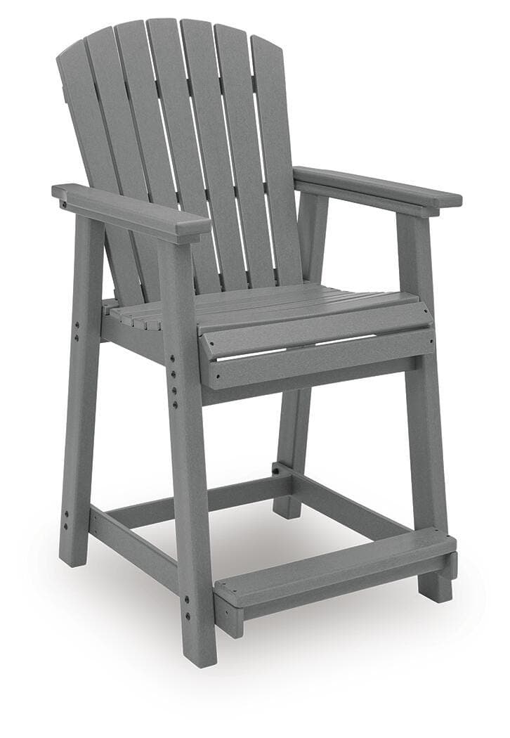 Ross Cove Outdoor Counter Height Bar Stool (Set of 2) — Dark Gray — view 3
