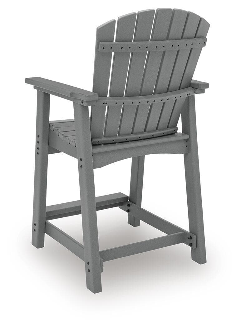 Ross Cove Outdoor Counter Height Bar Stool (Set of 2) — Dark Gray — view 5