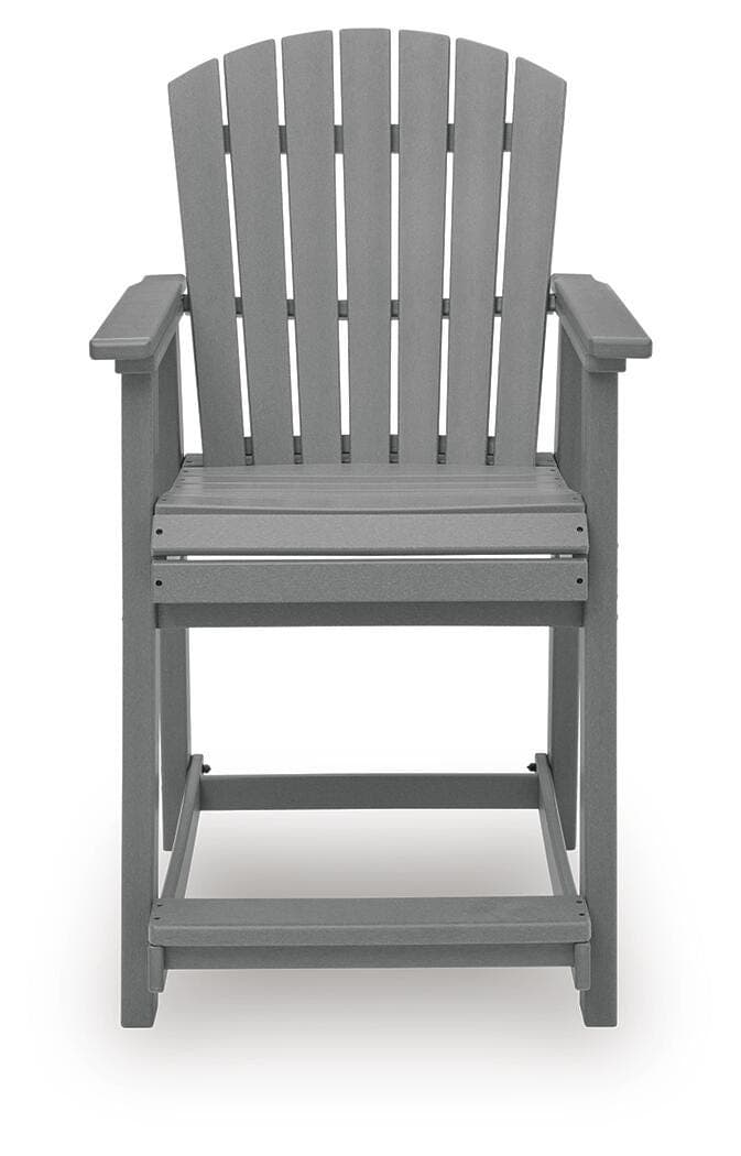 Ross Cove Outdoor Counter Height Bar Stool (Set of 2) — Dark Gray — view 4