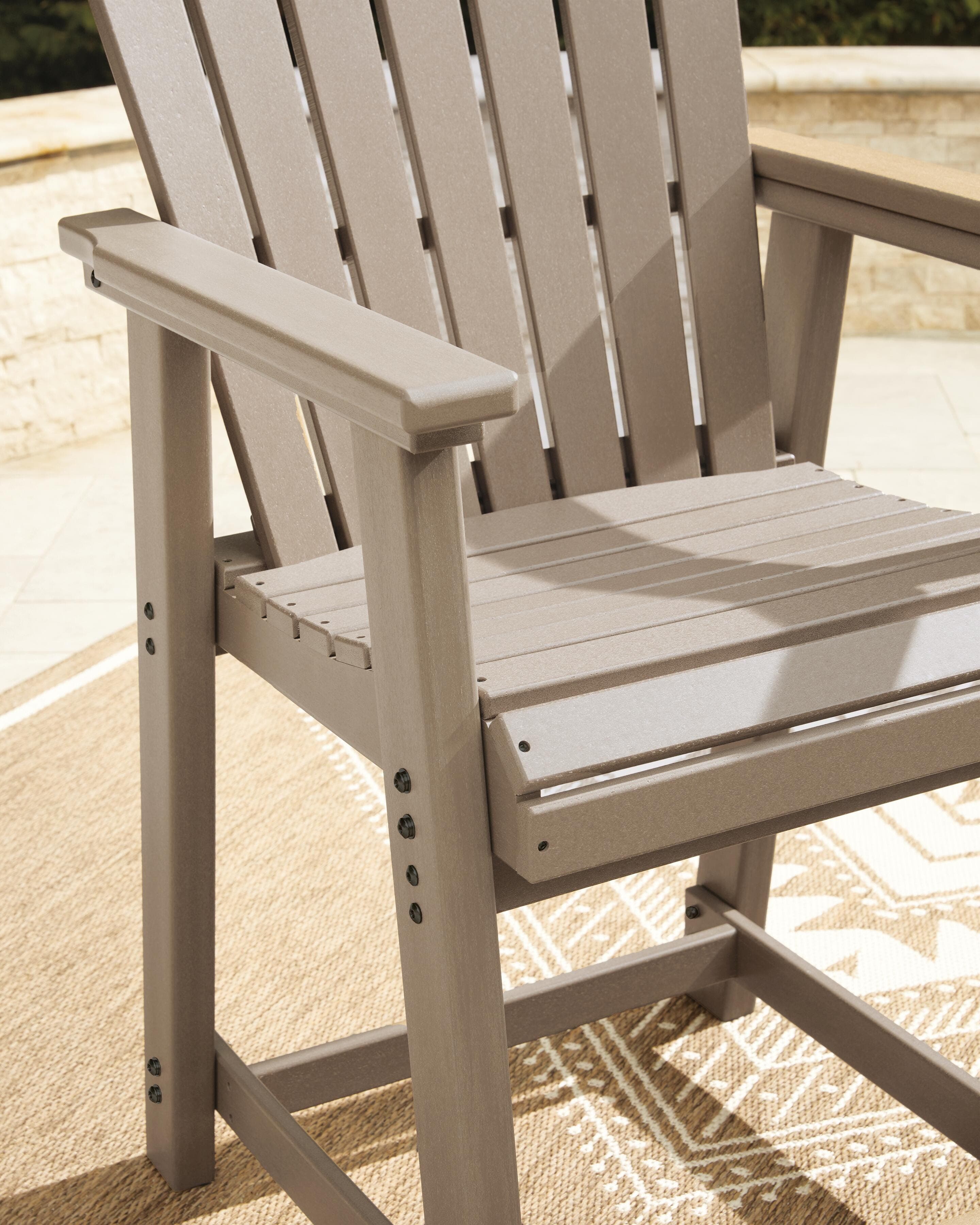 Sandy Dune Outdoor Counter Height Bar Stool (Set of 2) — Medium Brown — view 6