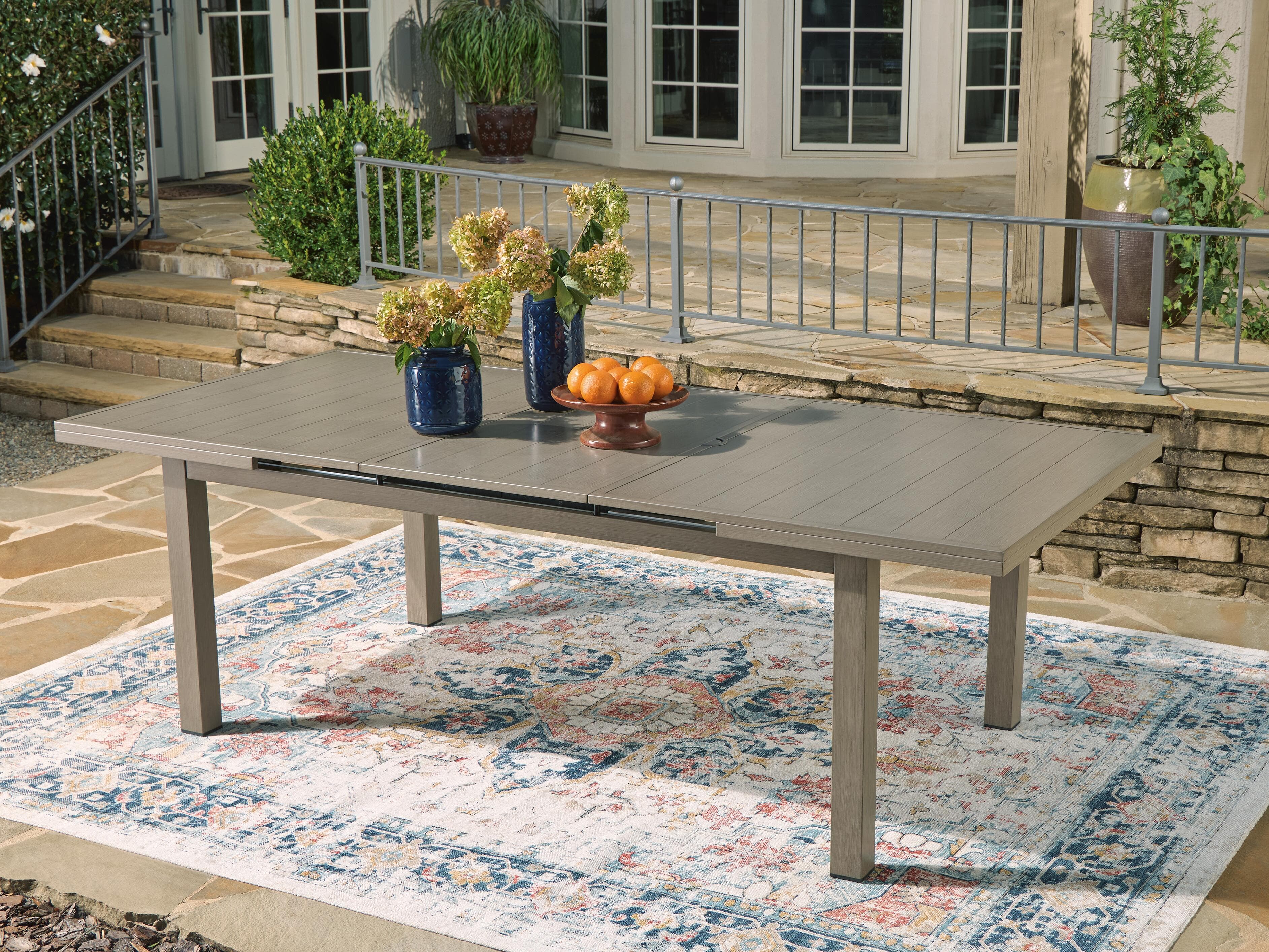 Beach Front Outdoor Dining Table — Brown/Beige — view 2