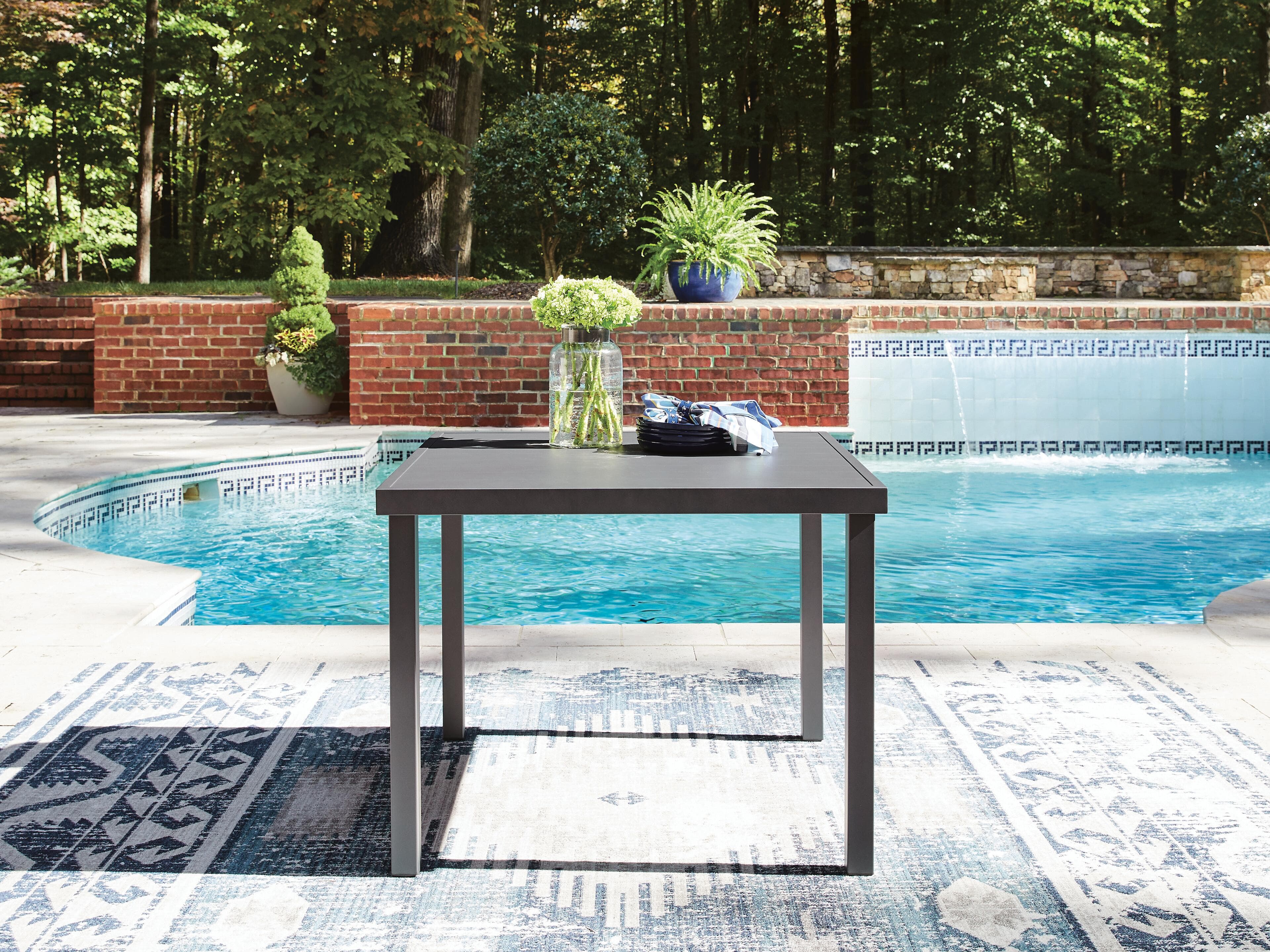Point Bonita Outdoor Dining Table — Gray — view 2