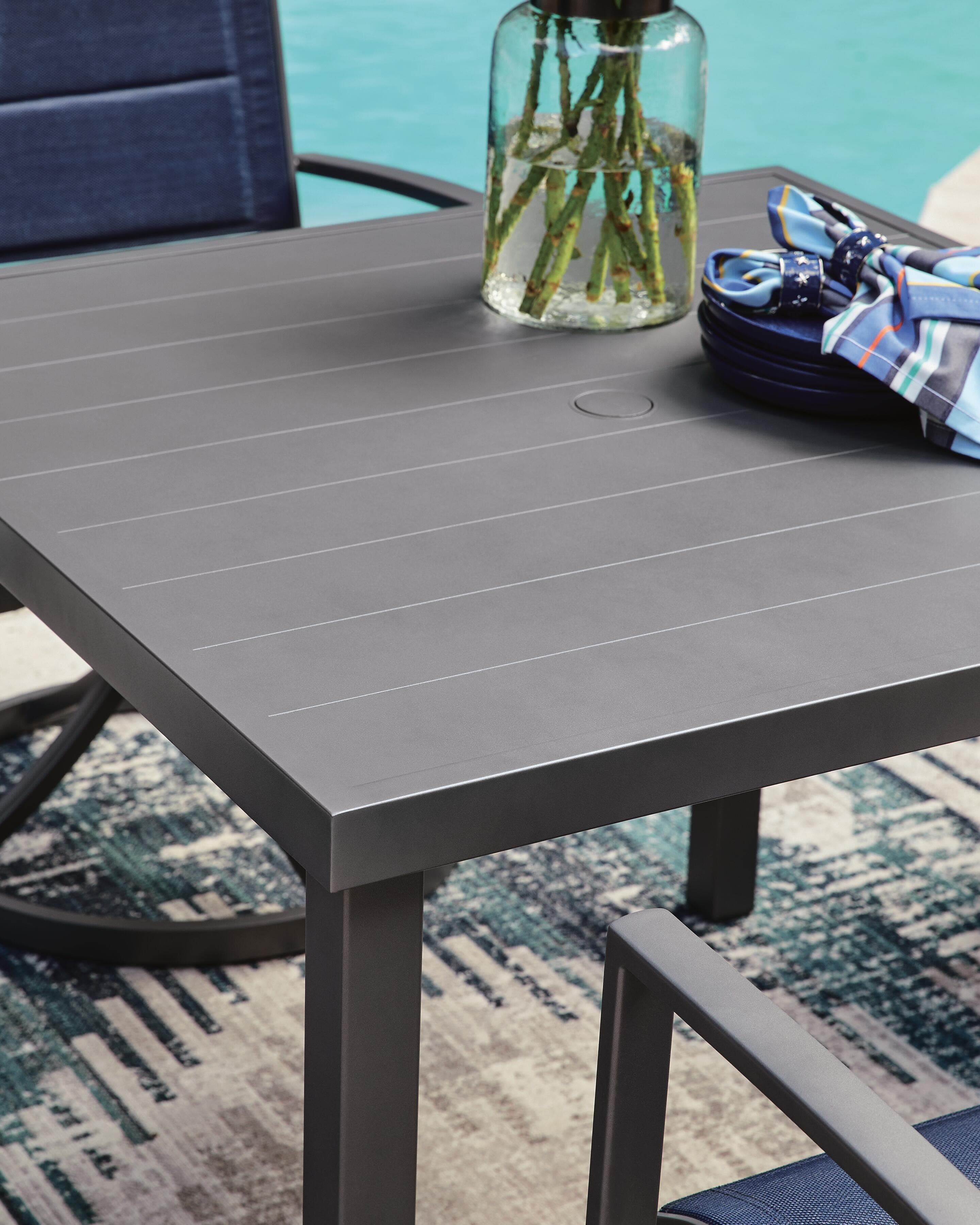 Point Bonita Outdoor Dining Table — Gray — view 4