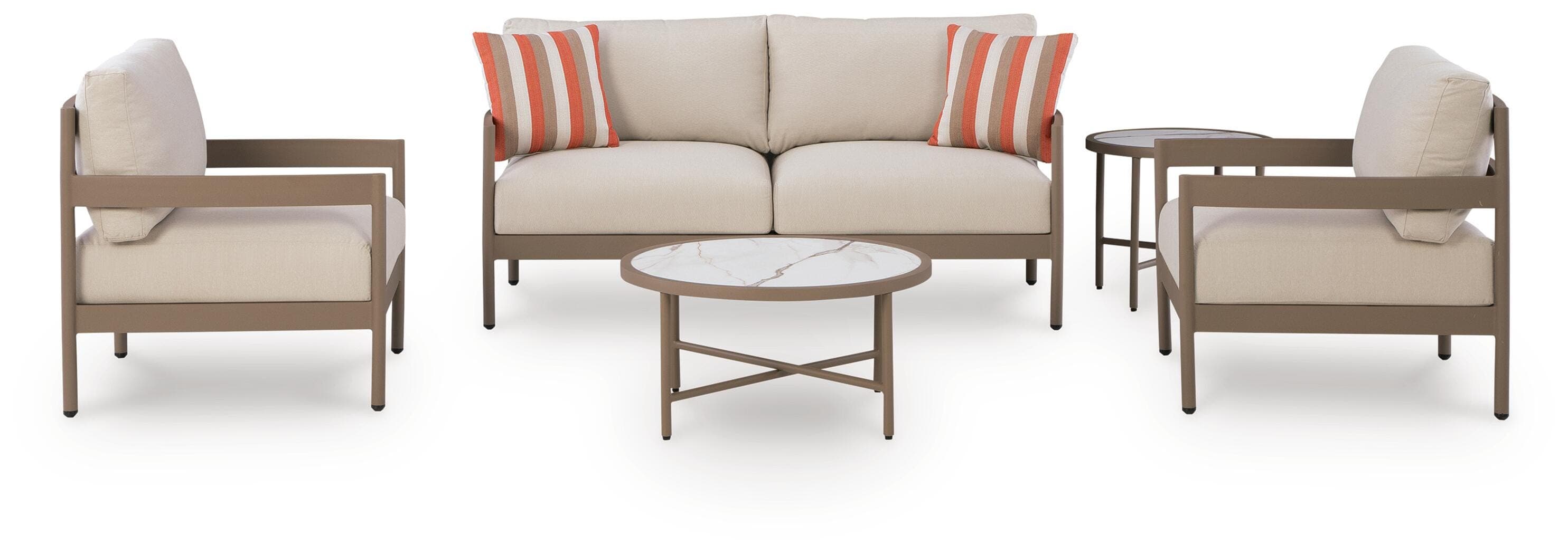 Big Creek Cove Outdoor Love/Chairs/Tables Set (Set of 5)