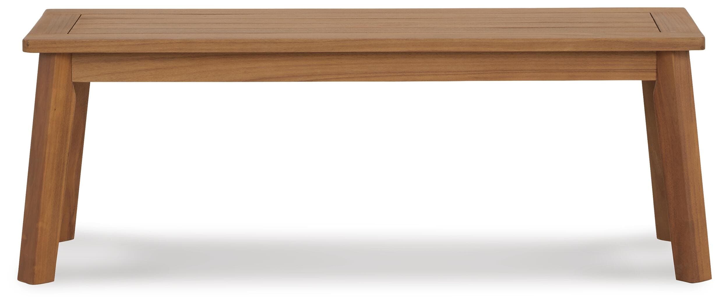 Janiyah Outdoor Dining Bench — Brown/Beige — view 3