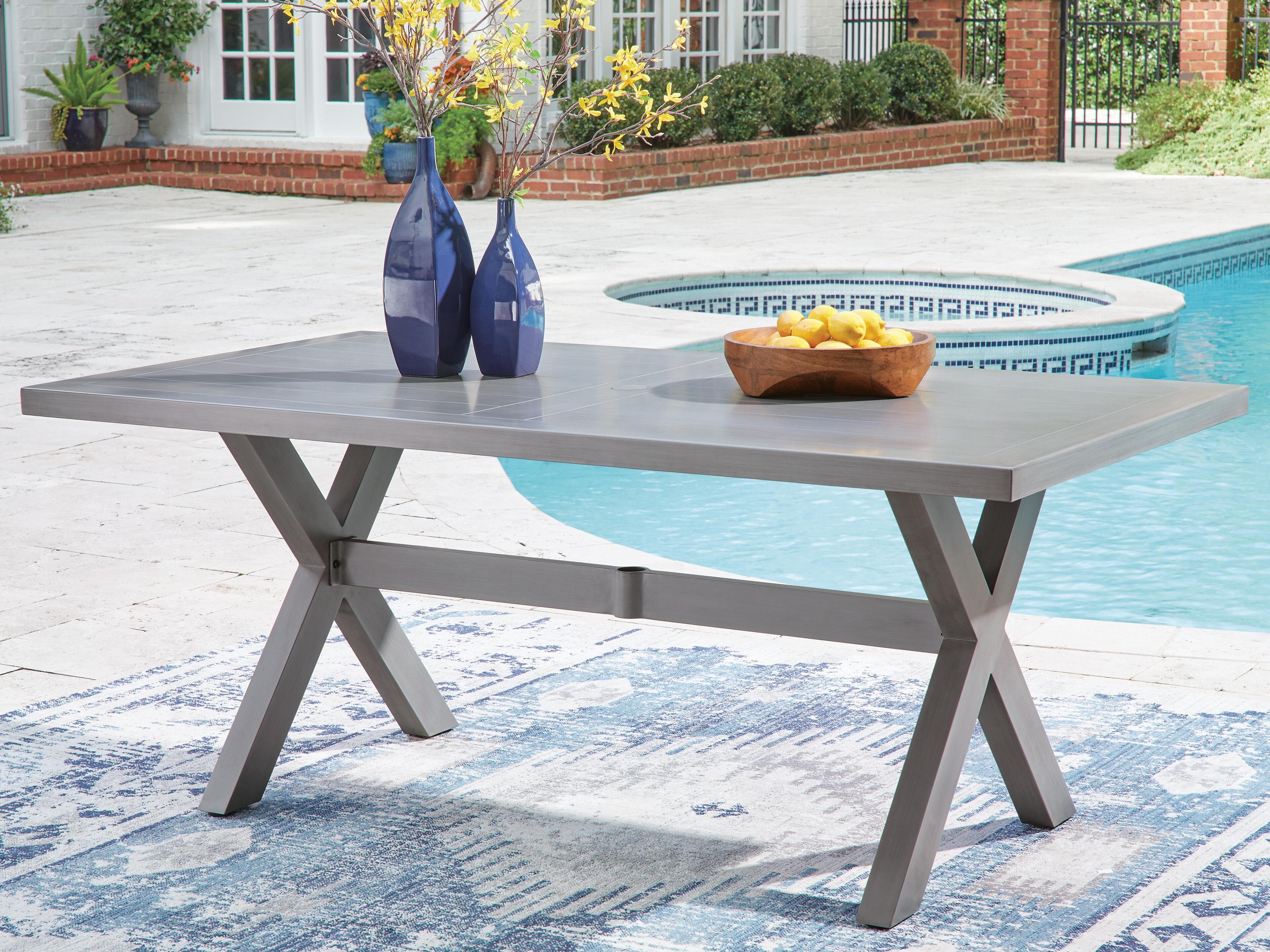 Dillon Beach Outdoor Dining Table — Gray — view 2