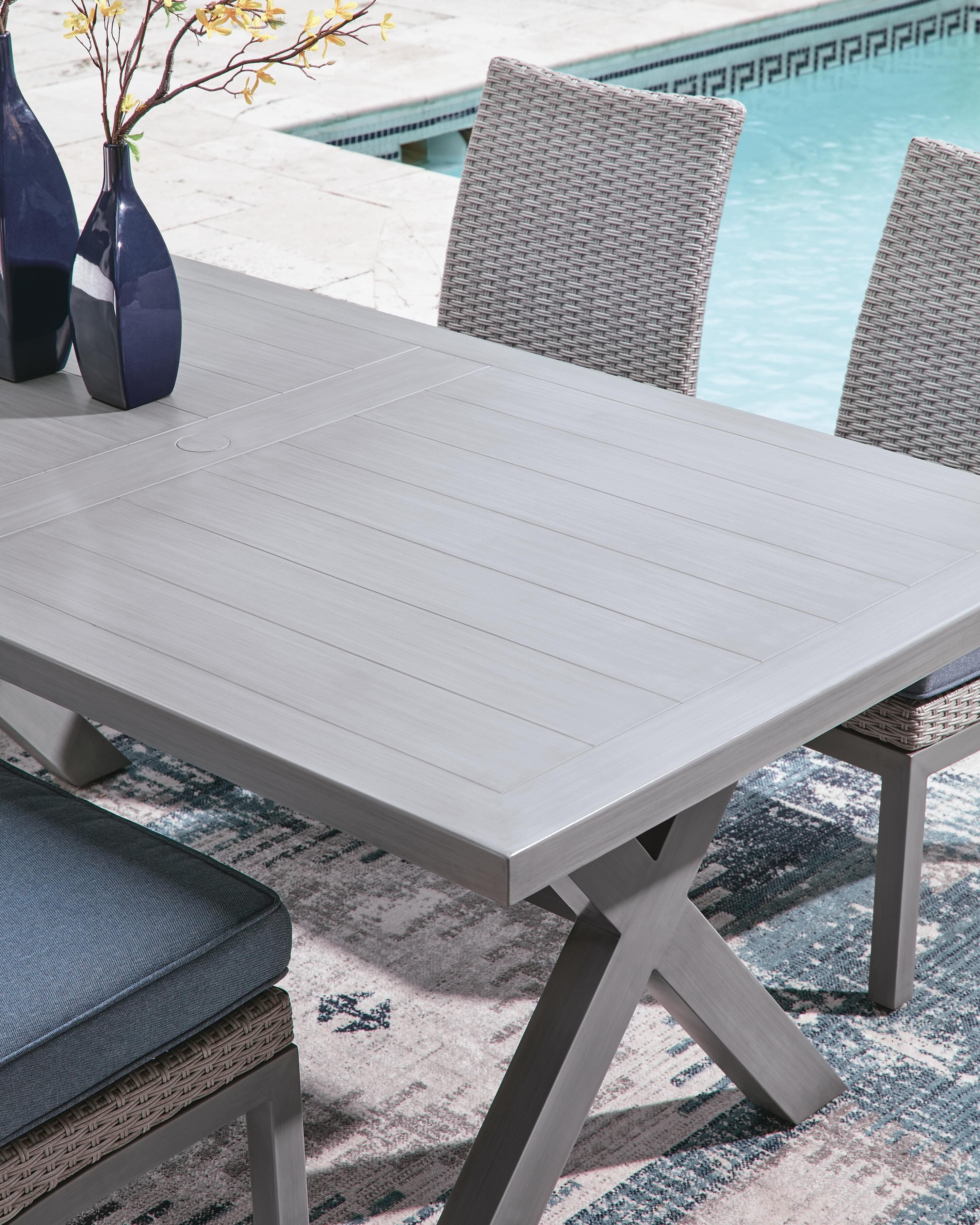 Dillon Beach Outdoor Dining Table — Gray — view 5