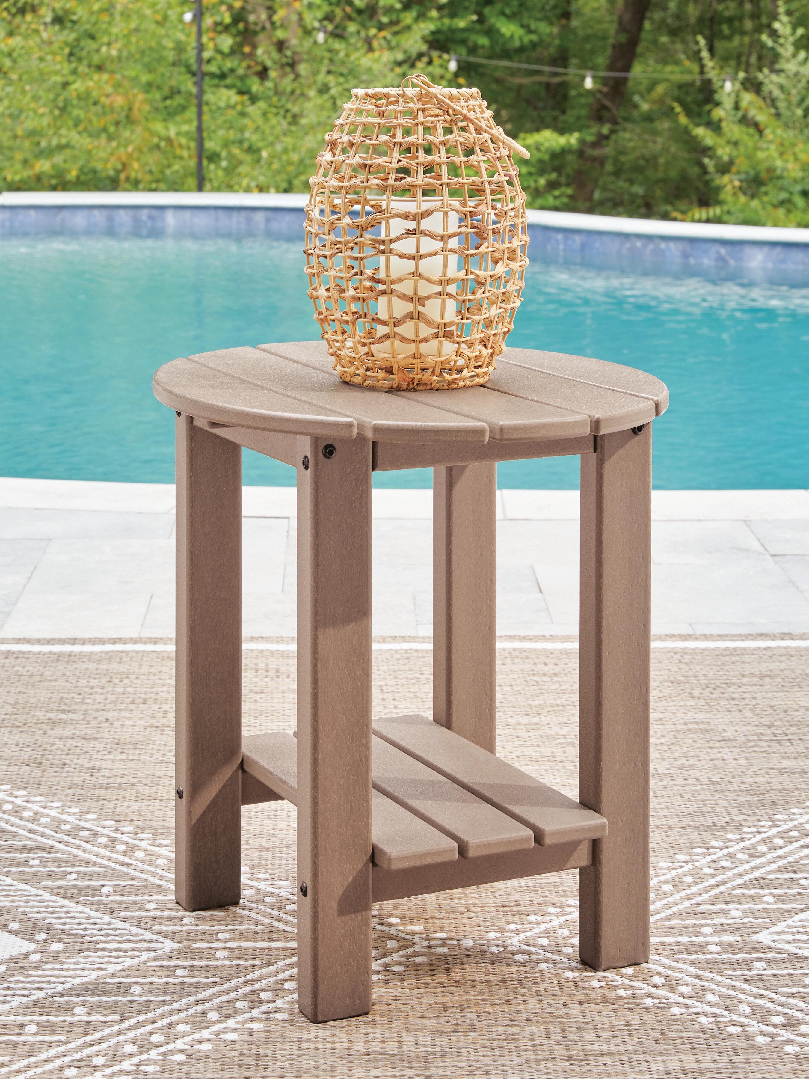 Cliffs Beach Outdoor End Table — Driftwood — view 2