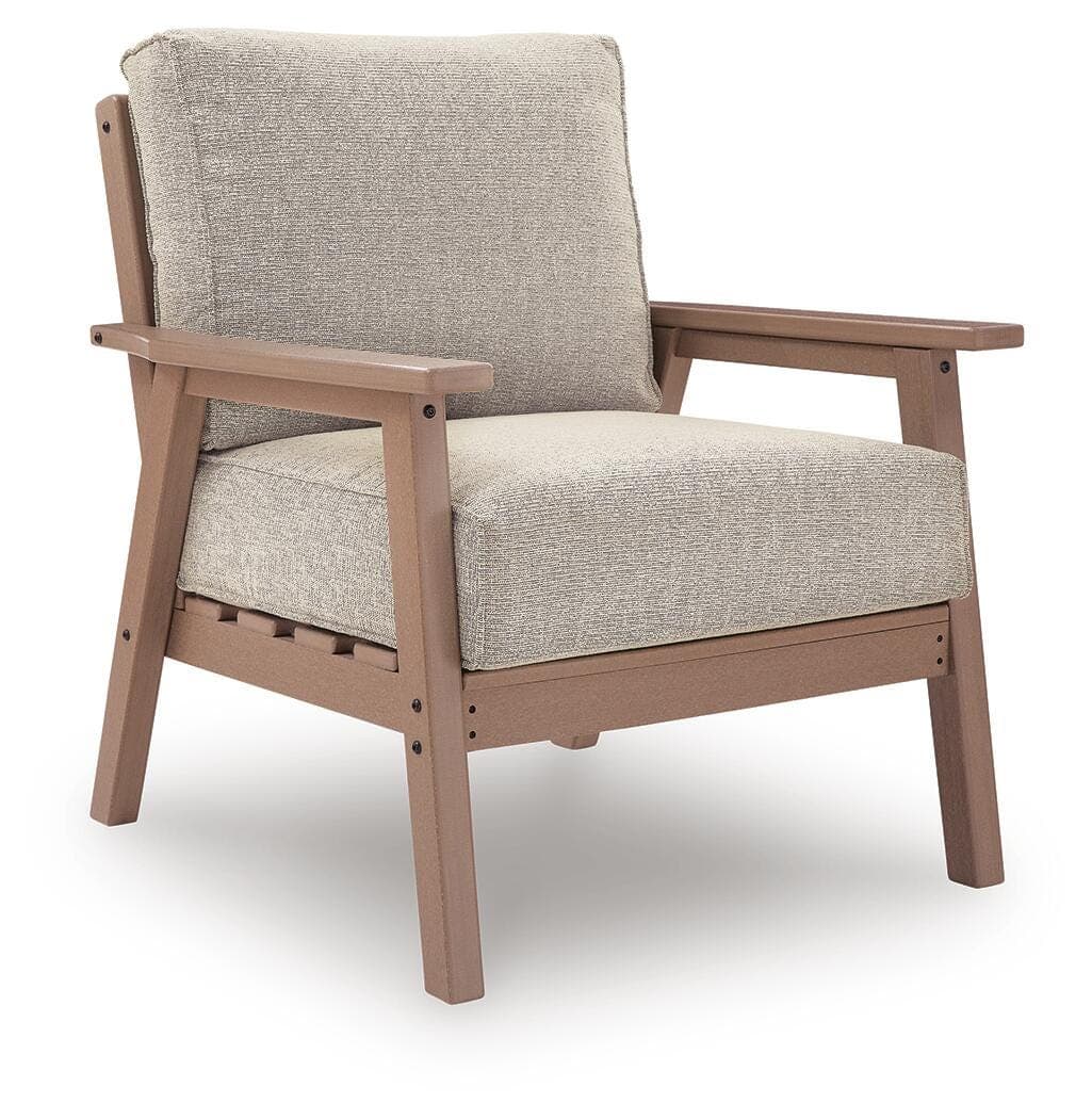 Cliffs Beach Outdoor Lounge Chair with Cushion (Set of 2) — Driftwood — view 3