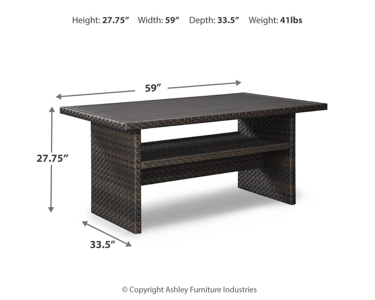 Easy Isle Multi-Use Table — Dark Brown/Beige — view 4