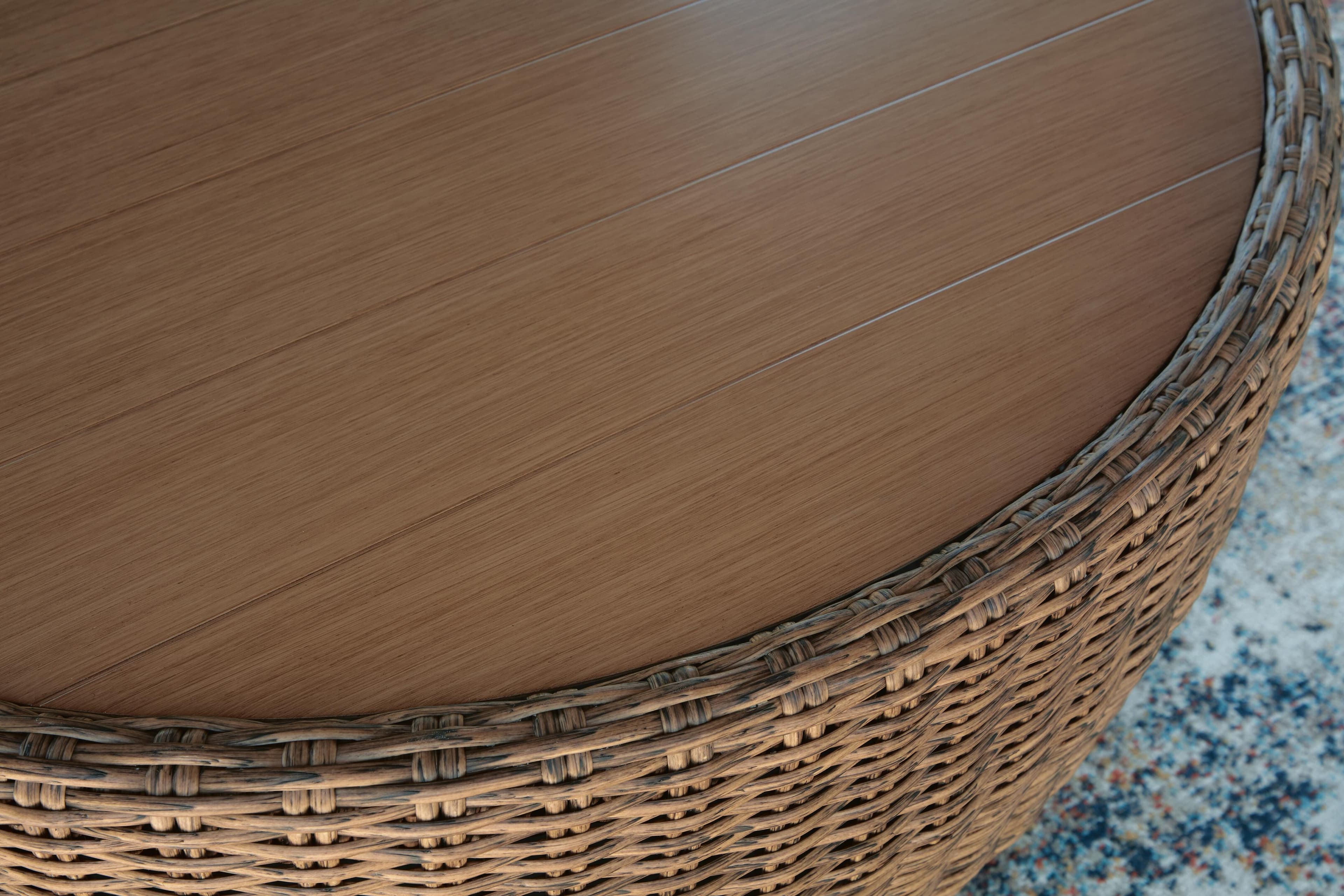 Cardiff Beach Outdoor Coffee Table — Beige — view 4
