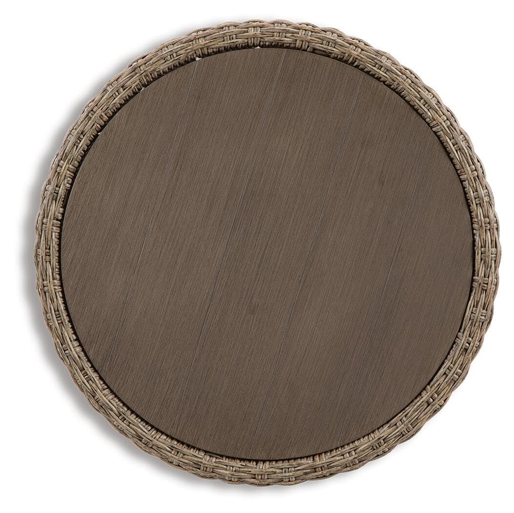 Danson Outdoor End Table — Brown/Beige — view 3