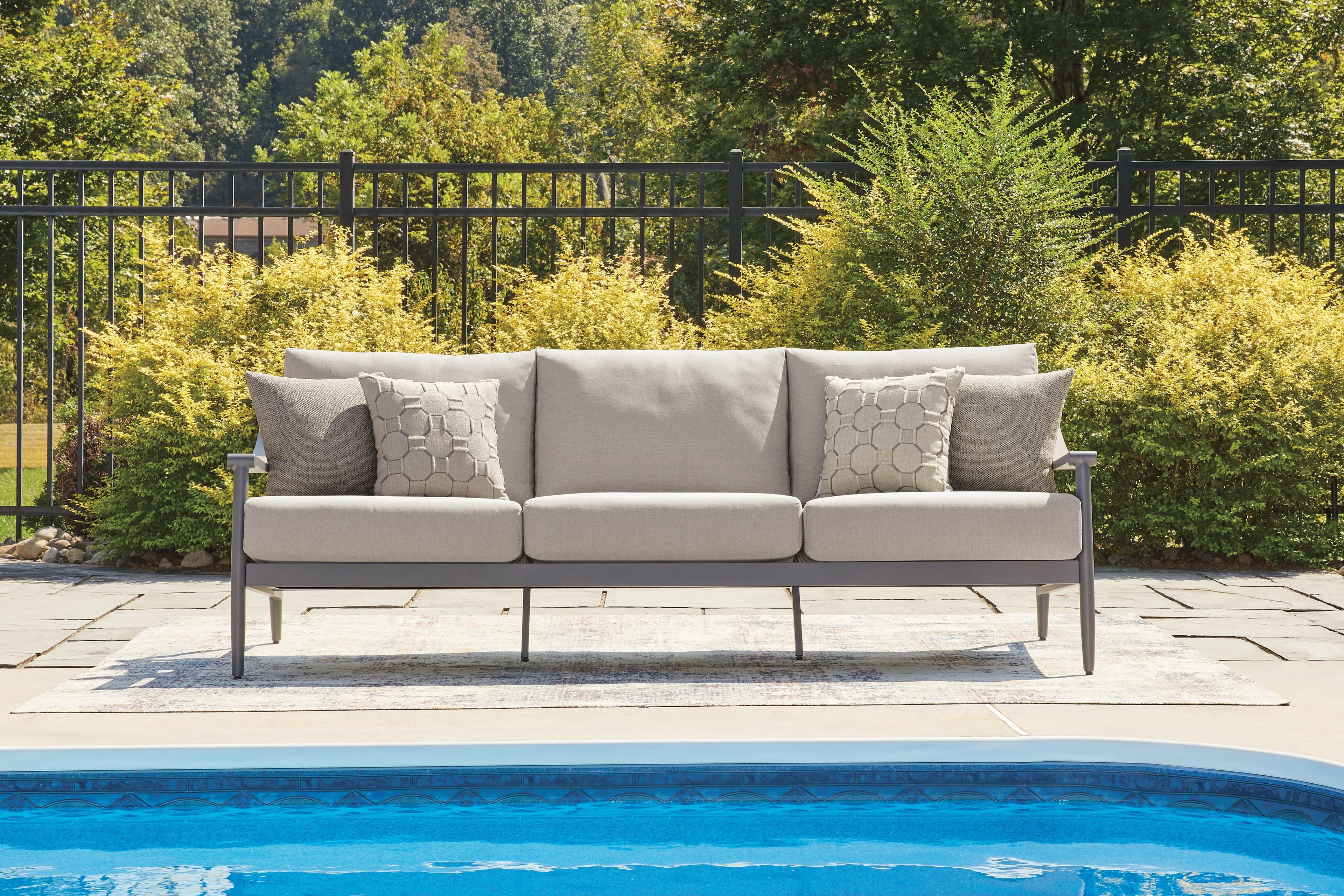 North Island Outdoor Sofa with Cushion — Gray — view 2