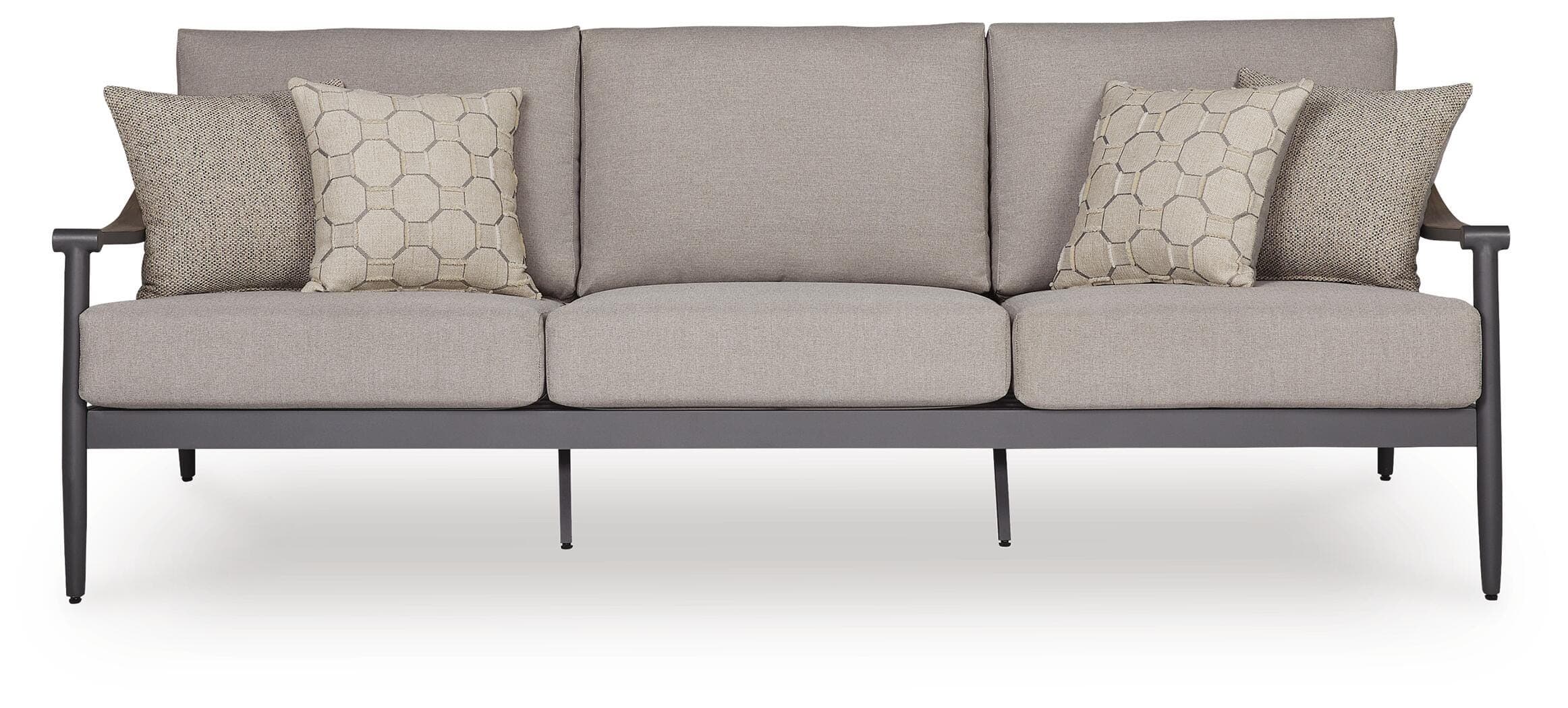 North Island Outdoor Sofa with Cushion — Gray — view 3