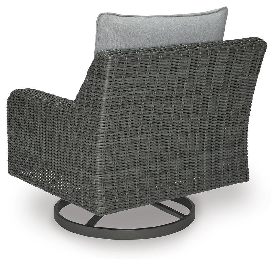 Elite Park Outdoor Swivel Lounge with Cushion — Black/Gray — view 6