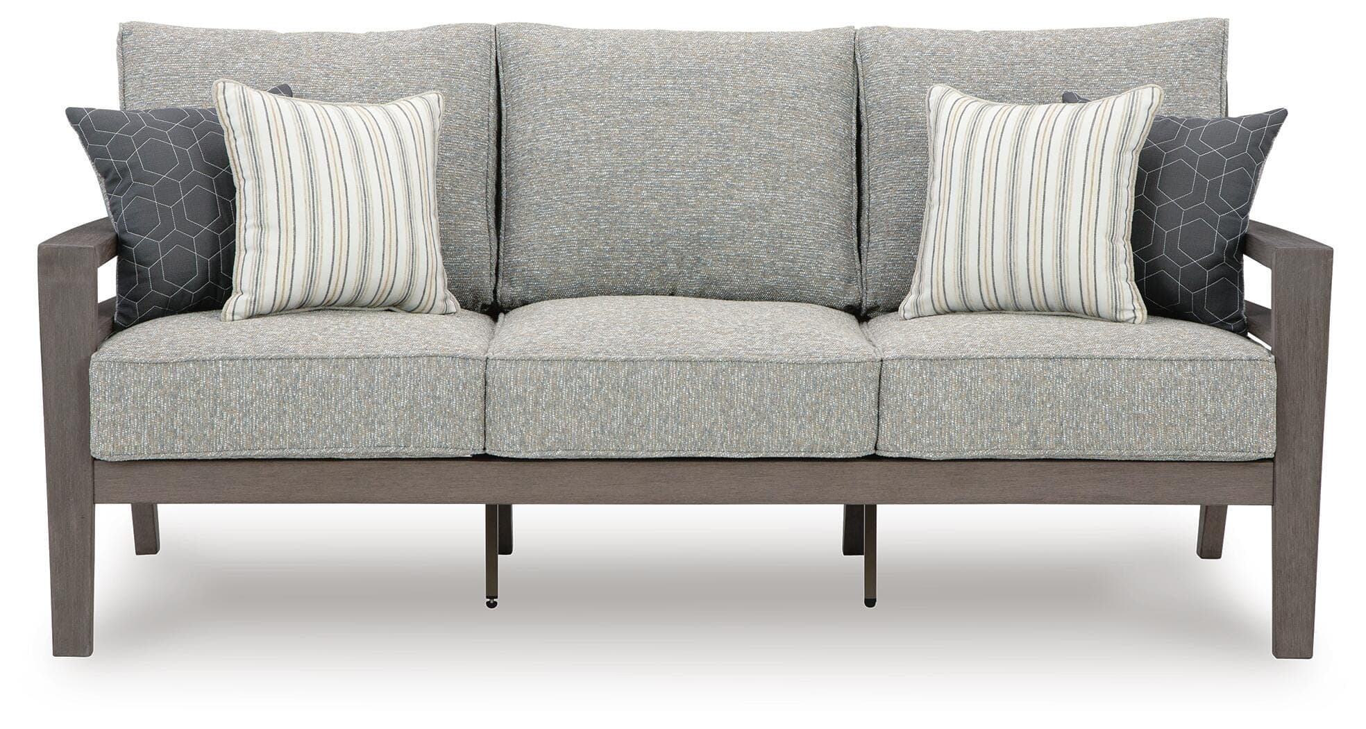 Hillside Barn Outdoor Sofa with Cushion — Black/Gray & Brown/Beige — view 3