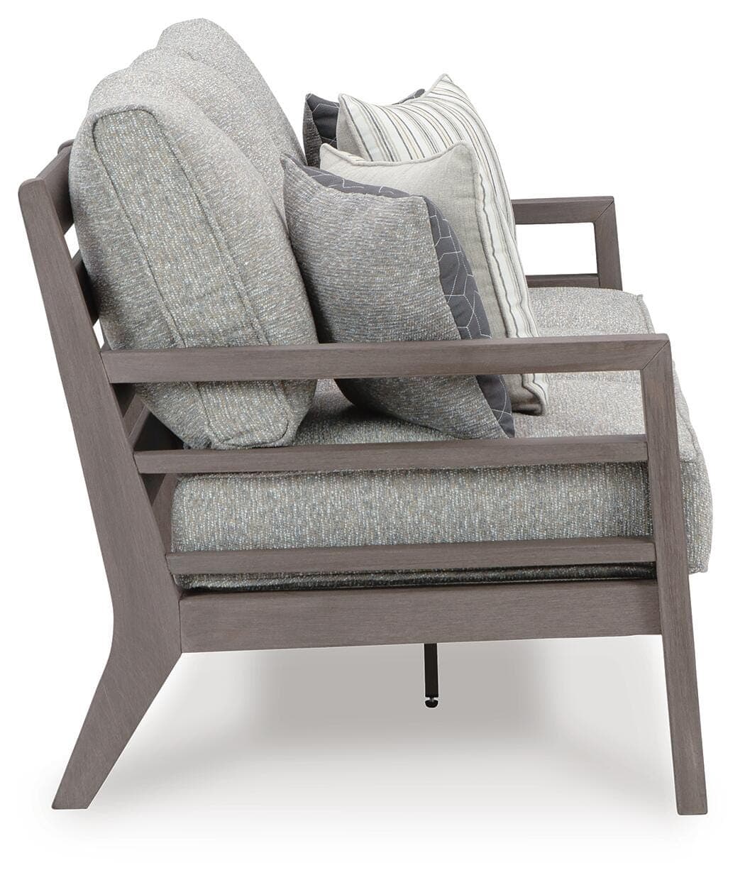 Hillside Barn Outdoor Sofa with Cushion — Black/Gray & Brown/Beige — view 4