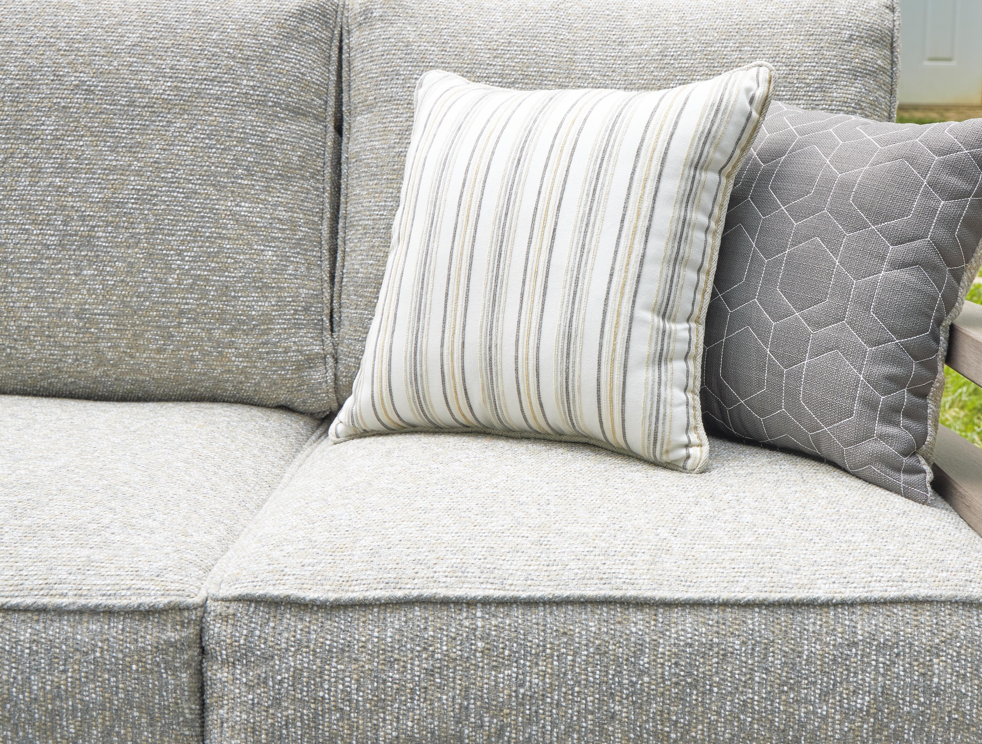 Hillside Barn Outdoor Sofa with Cushion — Black/Gray & Brown/Beige — view 6