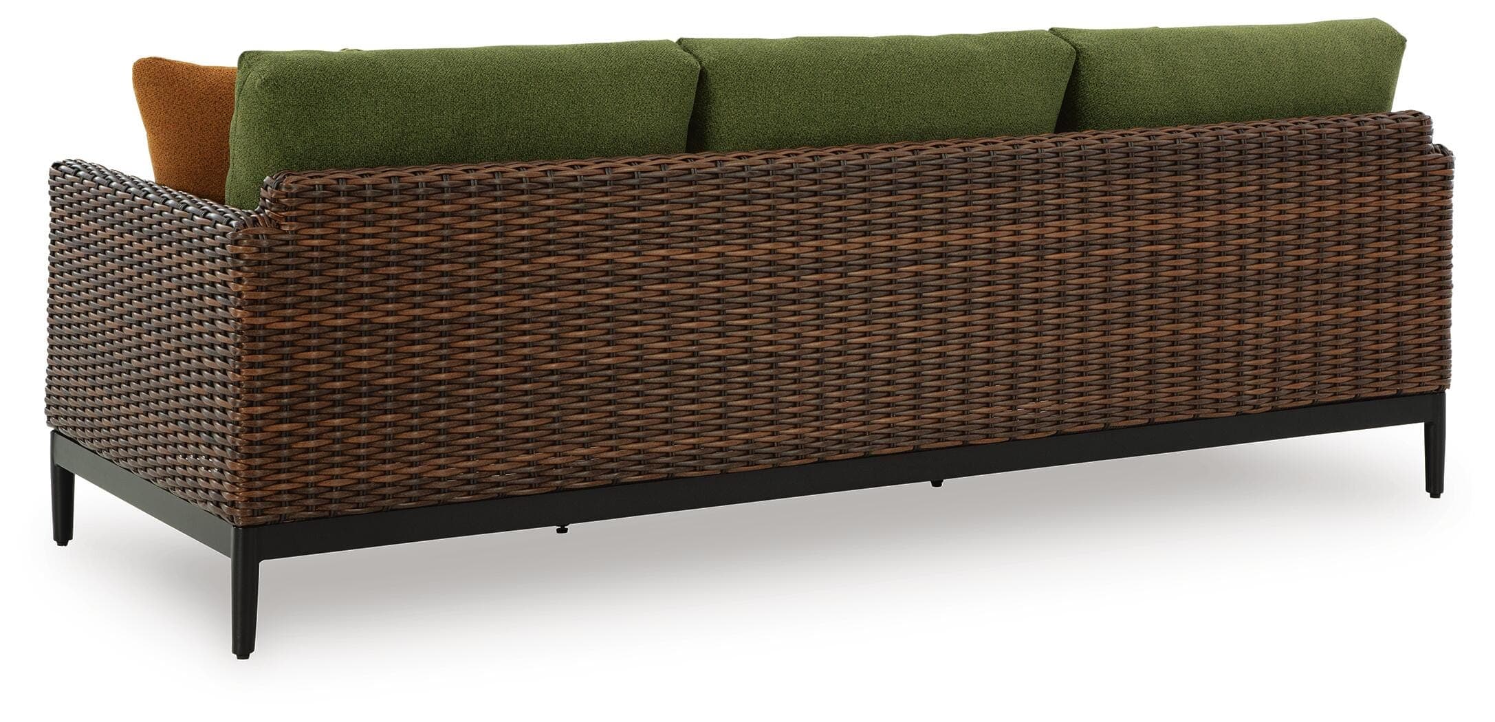 Horizon Hall Outdoor Sofa with Cushion — Brown/Beige & Green — view 5
