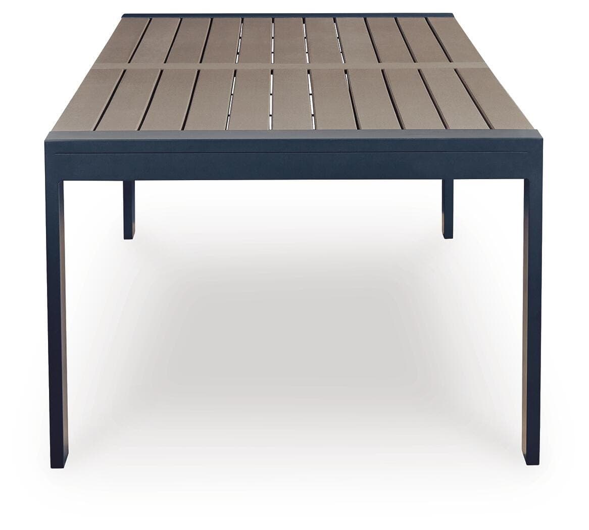 Mabry Shores Outdoor Dining Table — Navy Blue/Driftwood — view 4
