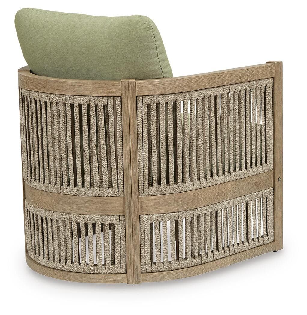 Vision Lane Outdoor Lounge Chair (Set of 2) — Brown/Beige & Green — view 5