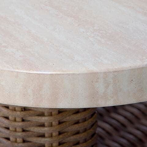 Angel Island Outdoor Coffee Table — Beige/Brown — view 7
